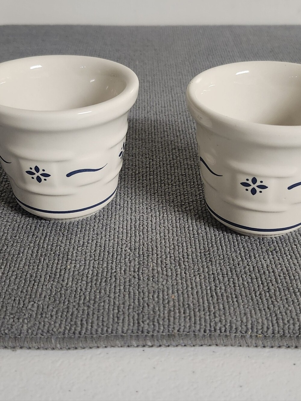 Longaberger Ceramic Pair with Blue Accent - Home Dining